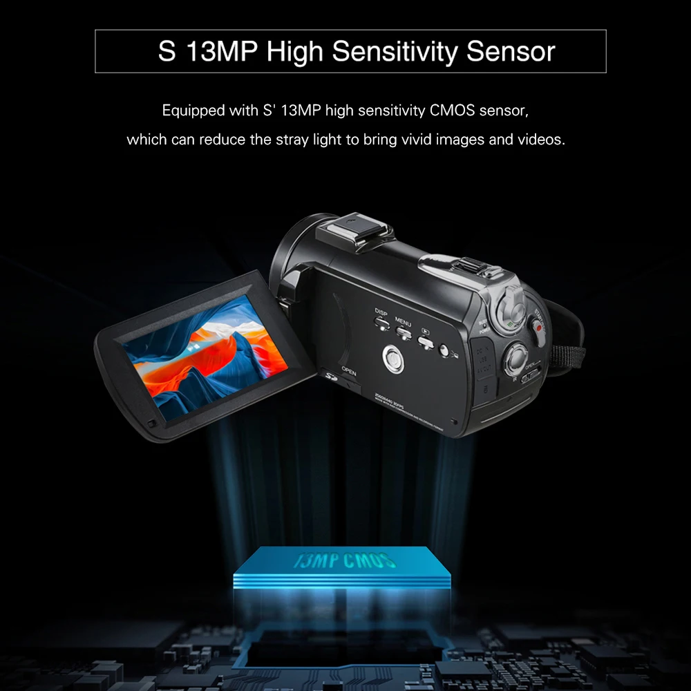ORDRO AC3 4K WiFi цифровая видеокамера DV Recorder 24MP 30X Zoom Night с 2 шт. батареями +