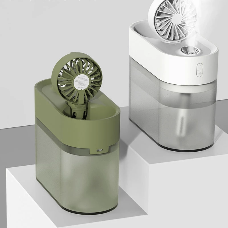 

700ML USB Air Humidifier Ultrasonic Cool-Mist Adorable Pet Mini Humidifier with LED Light Mini USB Fan