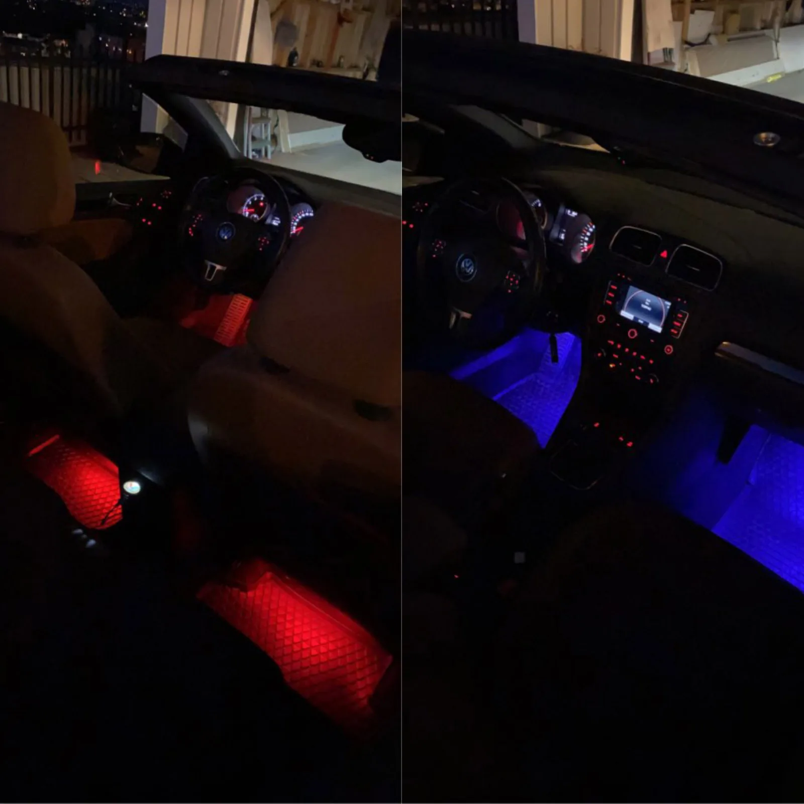 Светодиодный ная автомобисветильник лампа для ног беспроводная автомобильная