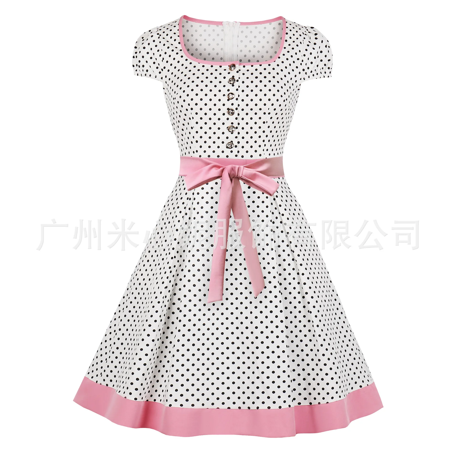 

2019 Summer Hot Selling European and American-Style Retro Hepburn Wind Expandable Dress Plus-sized 1929