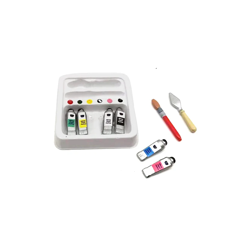 Мини кукольный домик в масштабе 1:12 Миниатюрные аксессуары Набор цветных кистей