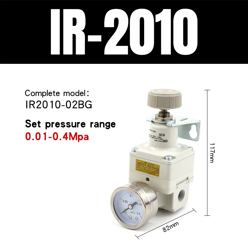 Прецизионный редукционный клапан ir2000/2010/-02bg регулирующий клапан воздушного давления Пневматический воздушный Регулируемый Тип IR2000-02-A - Цвет: IR2010-02BG