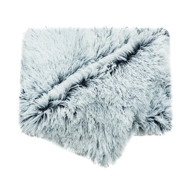 Пушистое плюшевое одеяло для домашних животных двухслойный коврик собаки