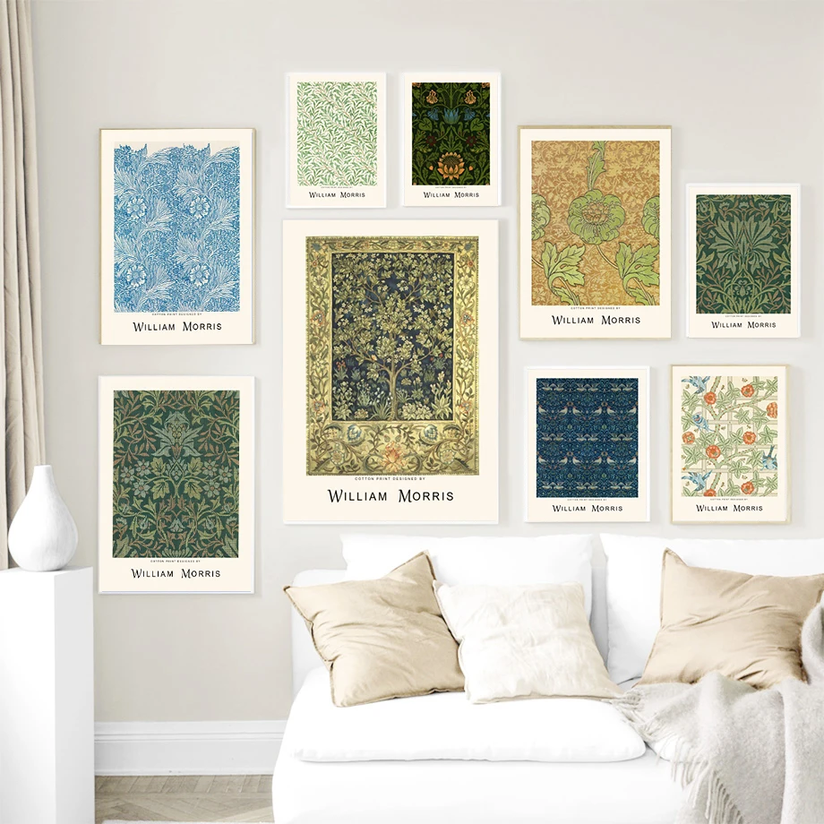 

William Morris Famous Canvas Paiting Abstract Style Wall Pictures Prints And Posters London Underground For Living Room Bedroom