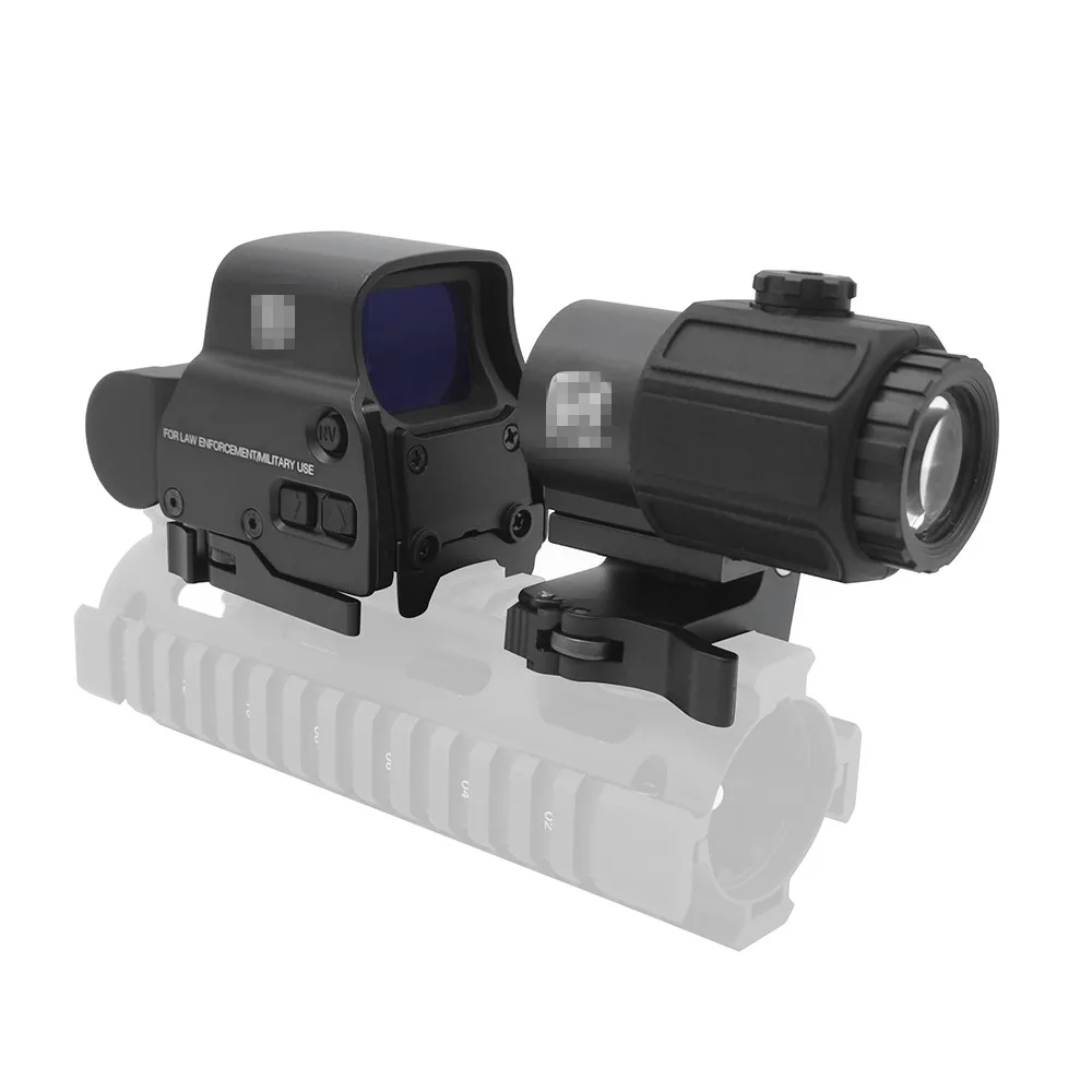 

558 Holographic Red Dot Sight G43 G33 Sight Airsoft 3X Magnifier G33 With Switch to Side Quick Detachable QD Mount For Hunting