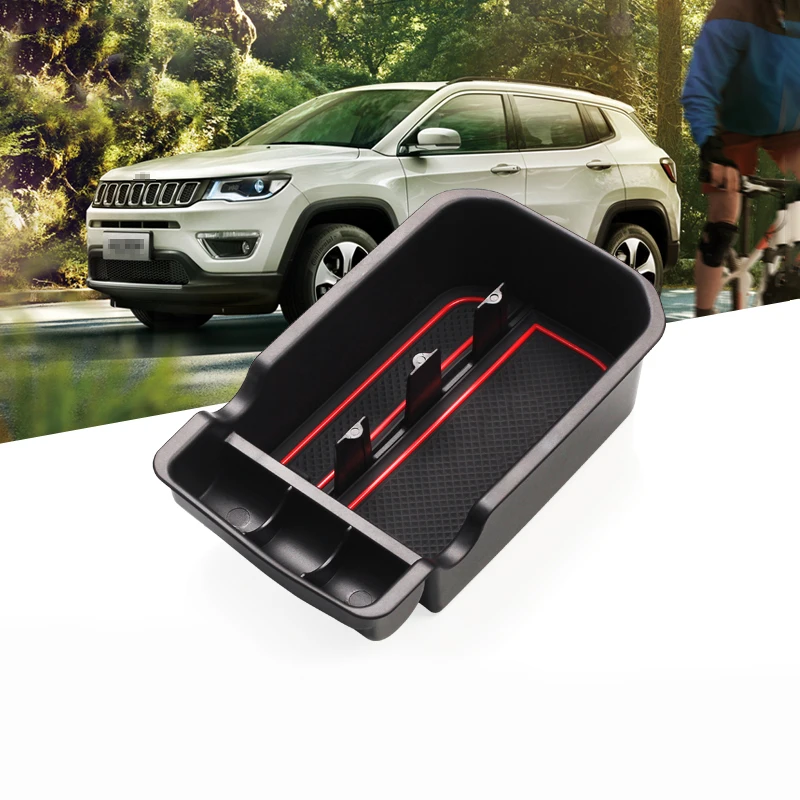 Для Jeep Compass 2th 2017 2018 2019 2020 ABS с резиновым автомобильным подлокотником