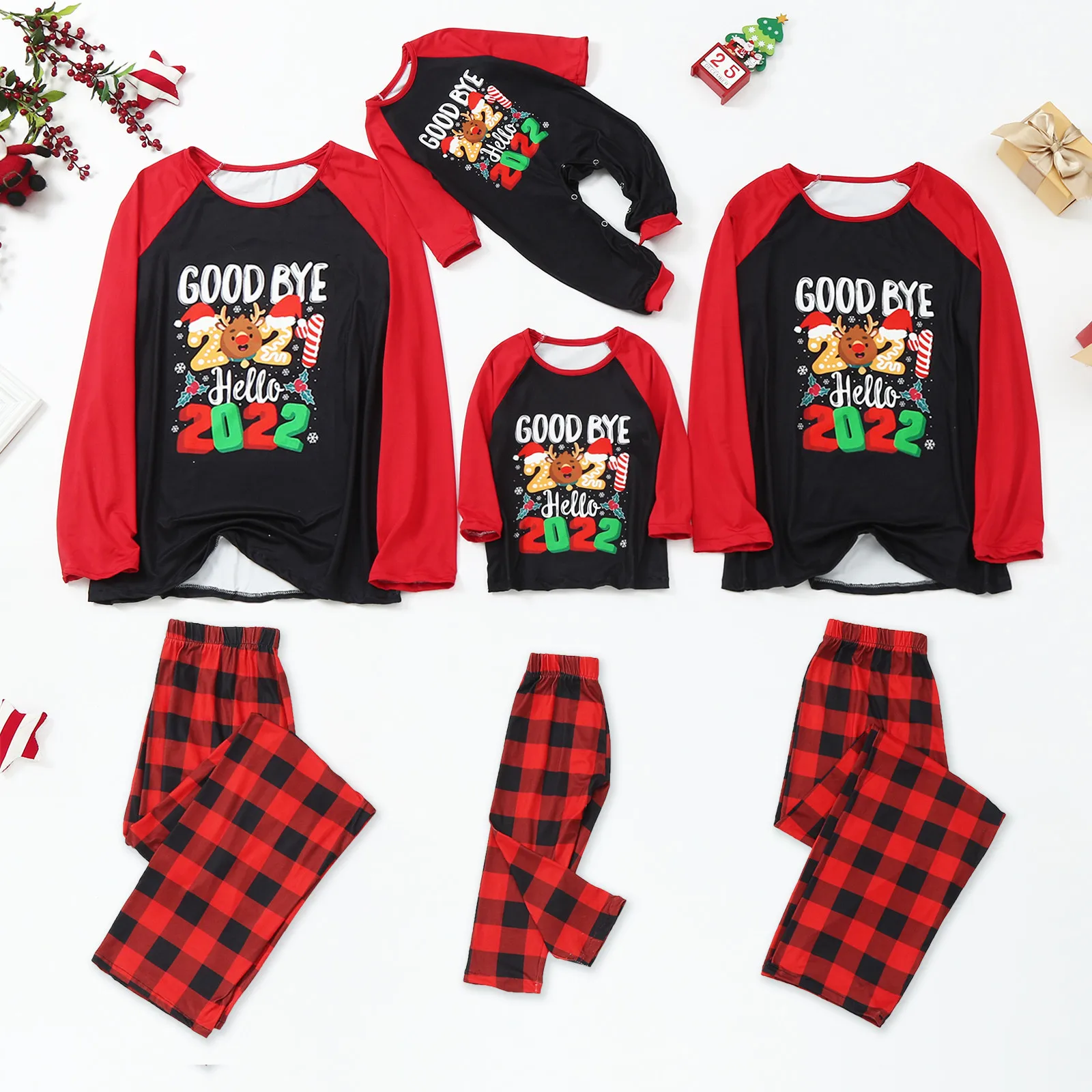 

Goodbye 2021 Loungewear Christmas Family Matching Pajamas Women Men Kids Sleepwear Christmas Father Mother Kids Clothes R5
