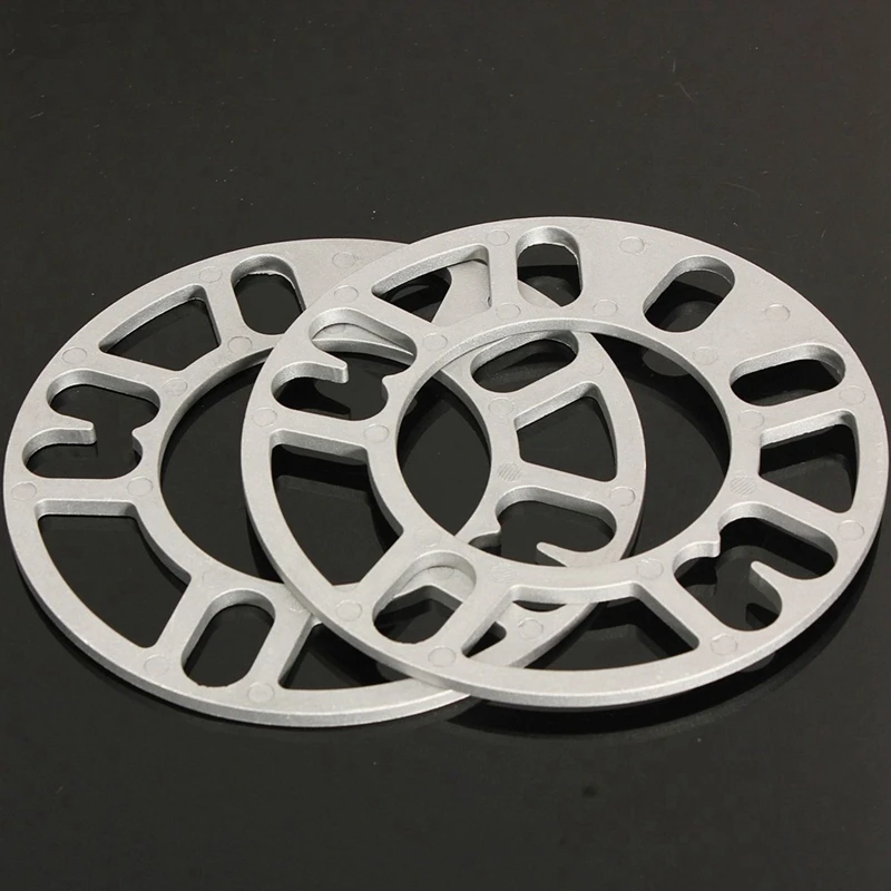 2x Universal 5MM Alloy aluminum Wheel Spacers Adaptor Shims Plate 4/5 Stud Silver | Автомобили и мотоциклы