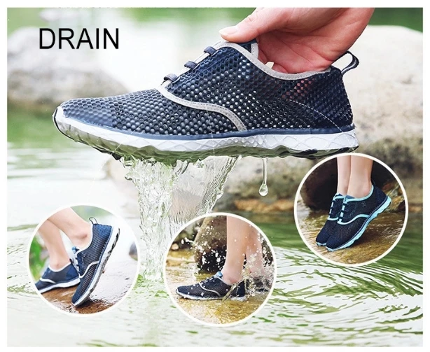 

Men Quick-Dry Wading Shoes Water Shoes Breathable AquaIn Upstream Antiskid Outdoor Sports Wearproof Beach Sneakers Big Size44