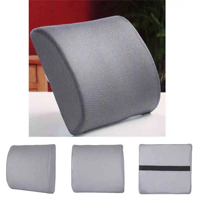 Memory Foam поясничного подушку Поддержка мягкое сиденье подушки дышащий здравоохранения массажер для спины Универсальный Автомобильный Офис облегчение боли