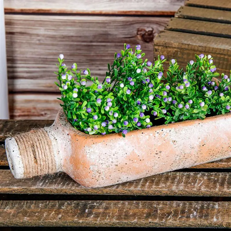 

1Pc Gardening Plant Pot Flower Pot Cement Bottle Shaped Flowerpot Flowerpot Bottle Decor Garden Green Flowerpot Soil Culture
