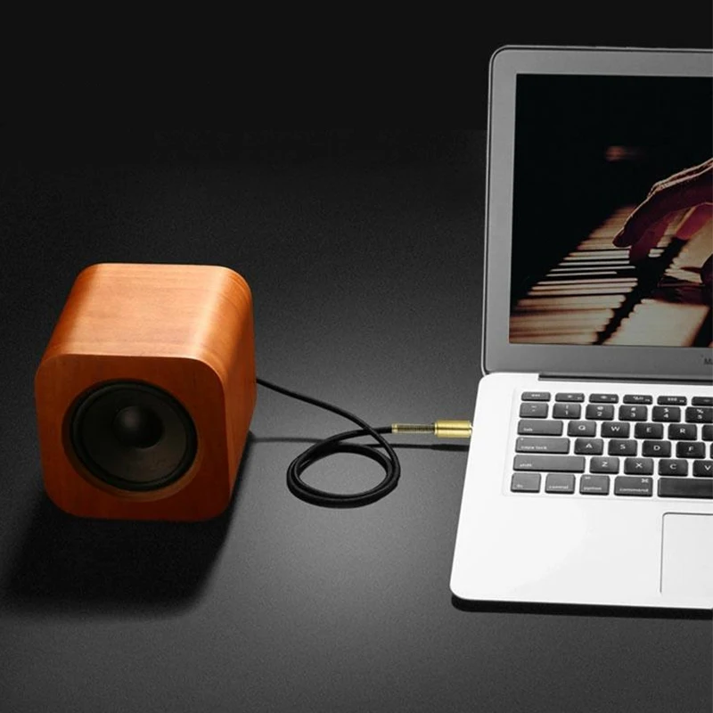 Аудиокабель с позолоченным штекером 3 5 мм и пружиной | Электроника