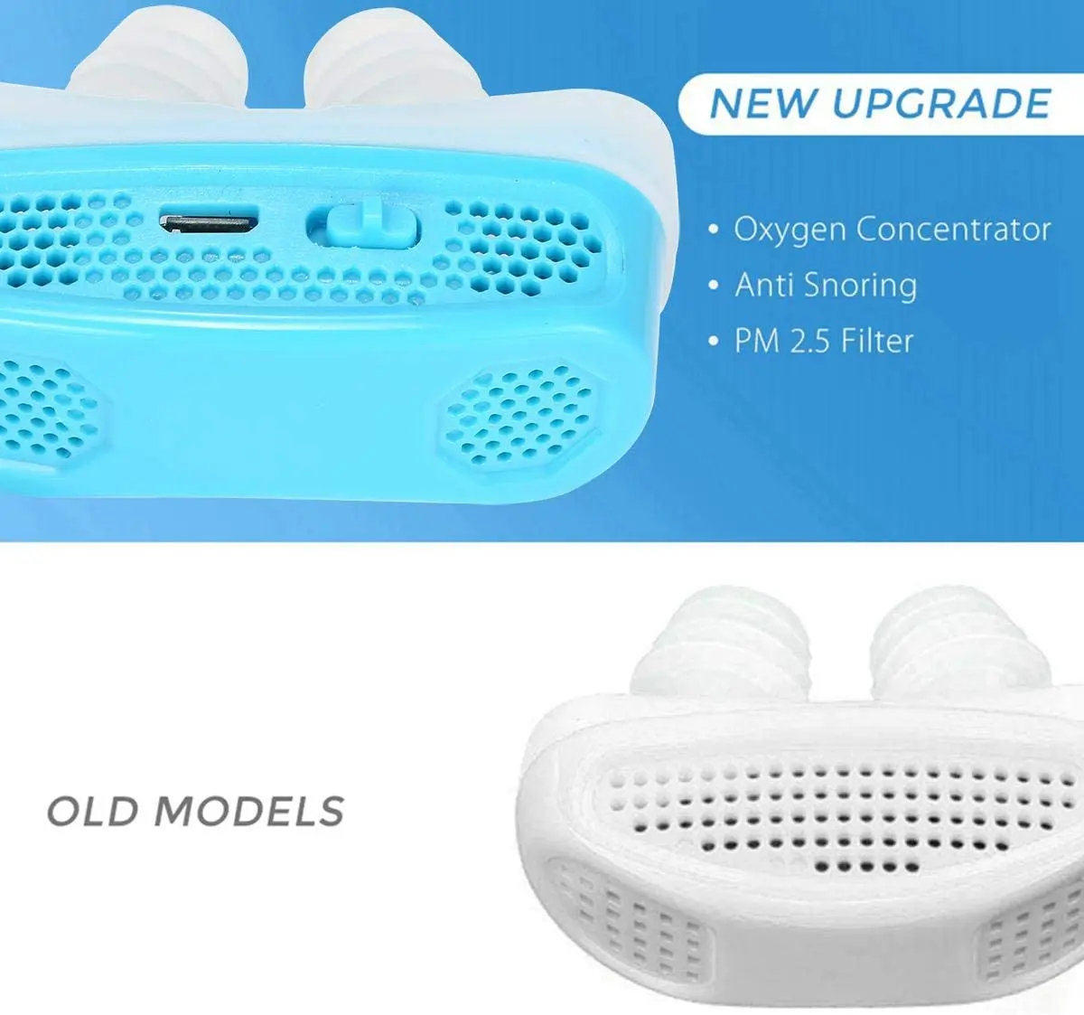 

Electronic Anti Snoring Devices Newest Snoring Solution Oxygen Concentrator Snoring Stopper Nose Vent Dilator USB Rechargeable