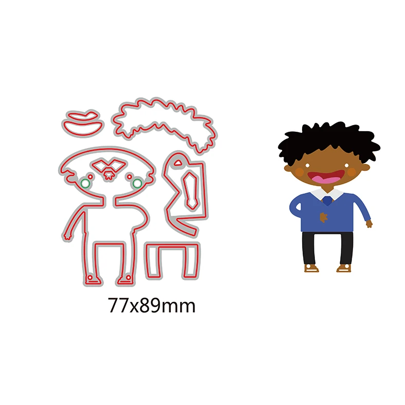 Застенчивый мальчик рождественские штампы Скрапбукинг Новые поступления