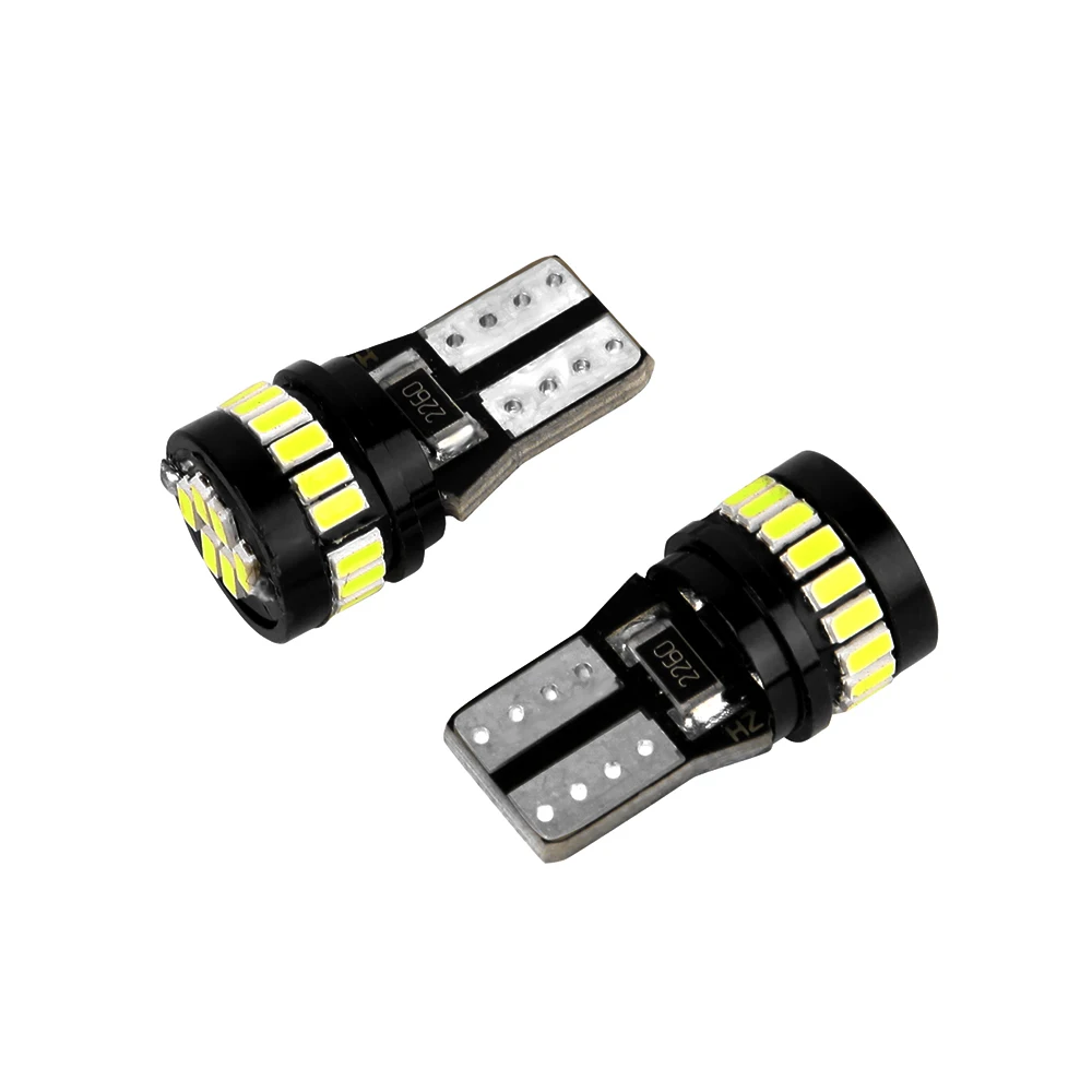 

10Pcs T10 501 194 W5W SMD 24 LED Car Reverse Back Error Free Wedge Light Bulbs