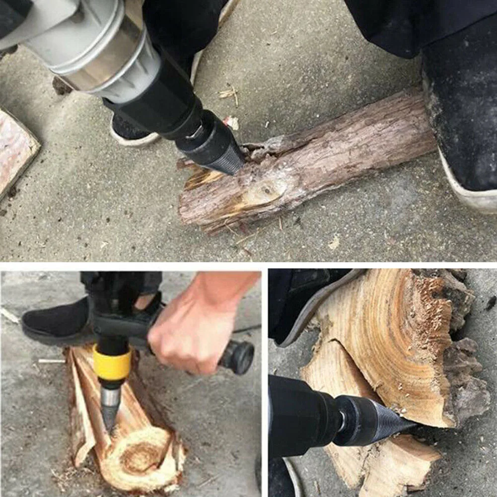 

High-carbon Steel Firewood Drill Splitting Cone bit Anti-slip Sharp head
