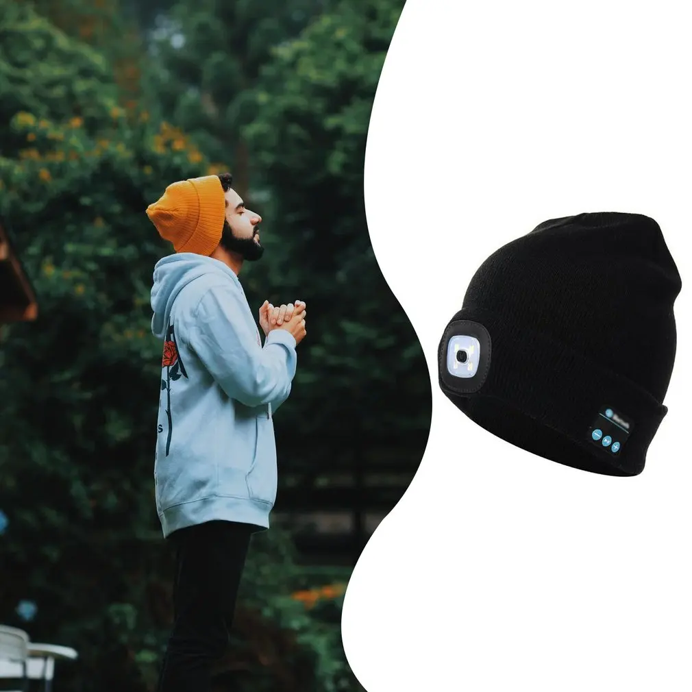 Зимняя Шапка бини беспроводная умная шапка наушники гарнитура со
