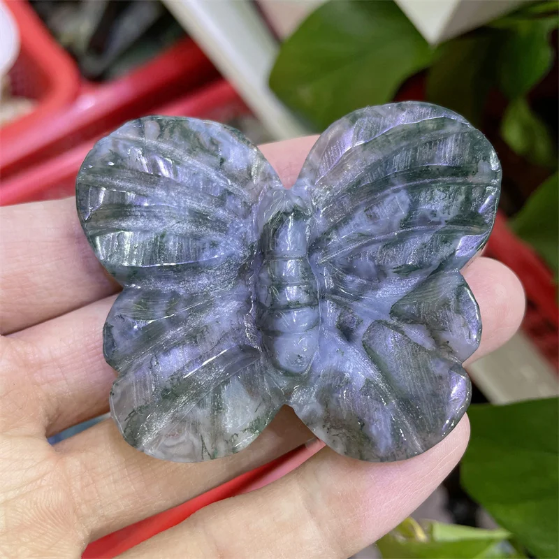 

High Quality Crystal Natural Ocean Jasper Butterfly Quartz Gemstone With Hole Reiki Healing