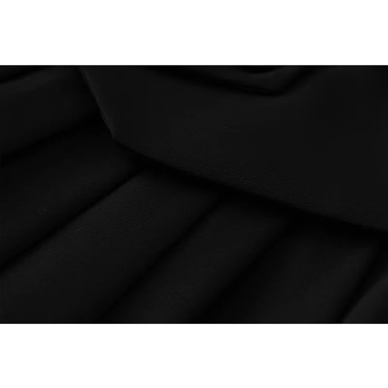 Женская модная черная плиссированная юбка Y2K двубортная уличная одежда в стиле