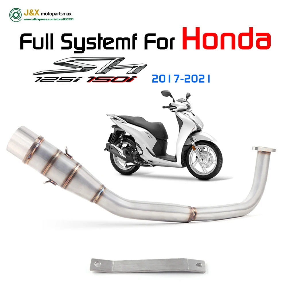 

SH125 выхлопная полная система мотоцикла, модифицированный глушитель для передней средней звеньевой трубы для Honda SH150 SH150I Sh125i выхлопной трубы ...