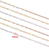 2meter stainless steel diy necklace chain 0 25mm thin beading cable chains jewelry making supplies wholesale lots bulk
