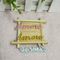 italy words of love amore die cut letter metal cutting dies stencil scrapbooking embossing new christmas craft stamps and dies