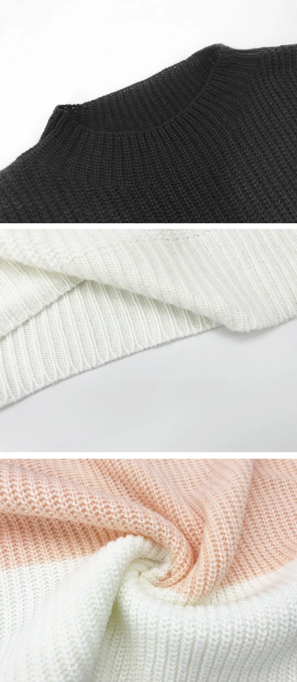 

Eur and US Hot Sale Autumn/Winter Women Sweaters O-neck Contrast Striped Fashion Knit Sweater Female Knitted Tops Size S-XL