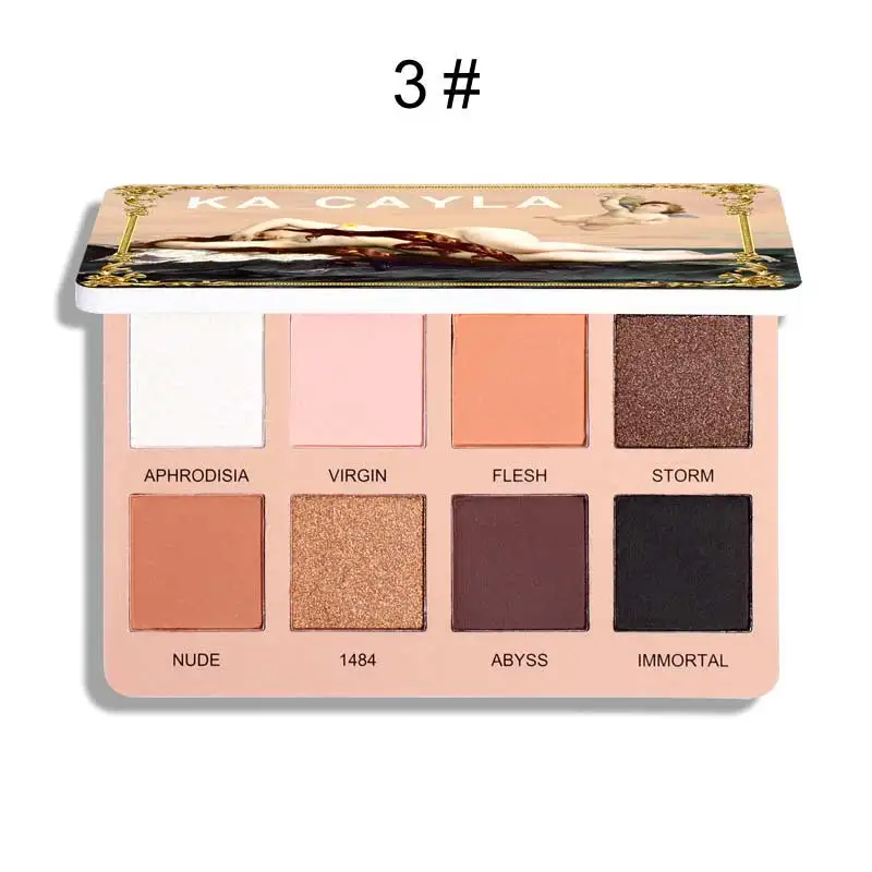 

1 PC Eyeshadow Palette 8 Colors Eye Shadow Powder Matte Shimmer Smoky Matte Shiny Long-lasting Waterproof Eyeshadow Pallete