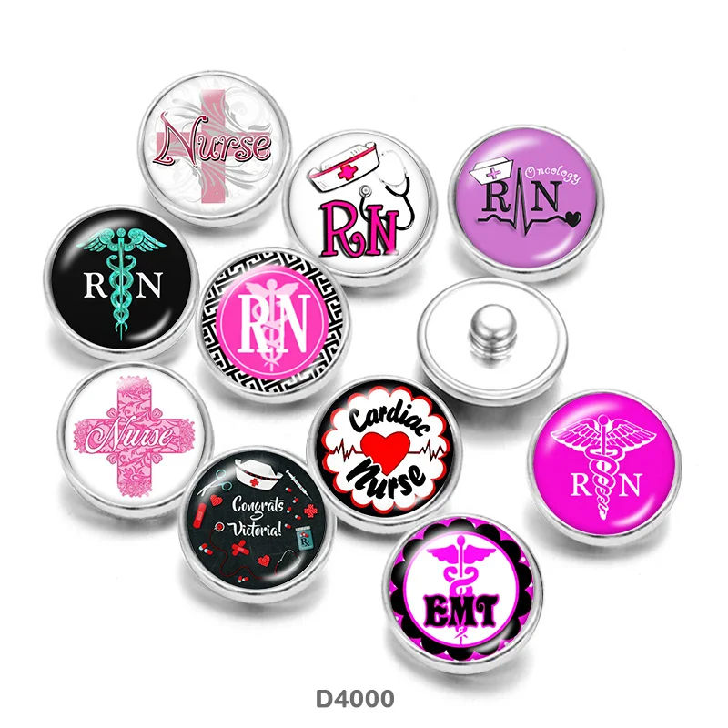 

RN Painted Stainless steel Glass Cabochons snaps charm Print glass Snap buttons Phase Box 20mm Earring CD4000