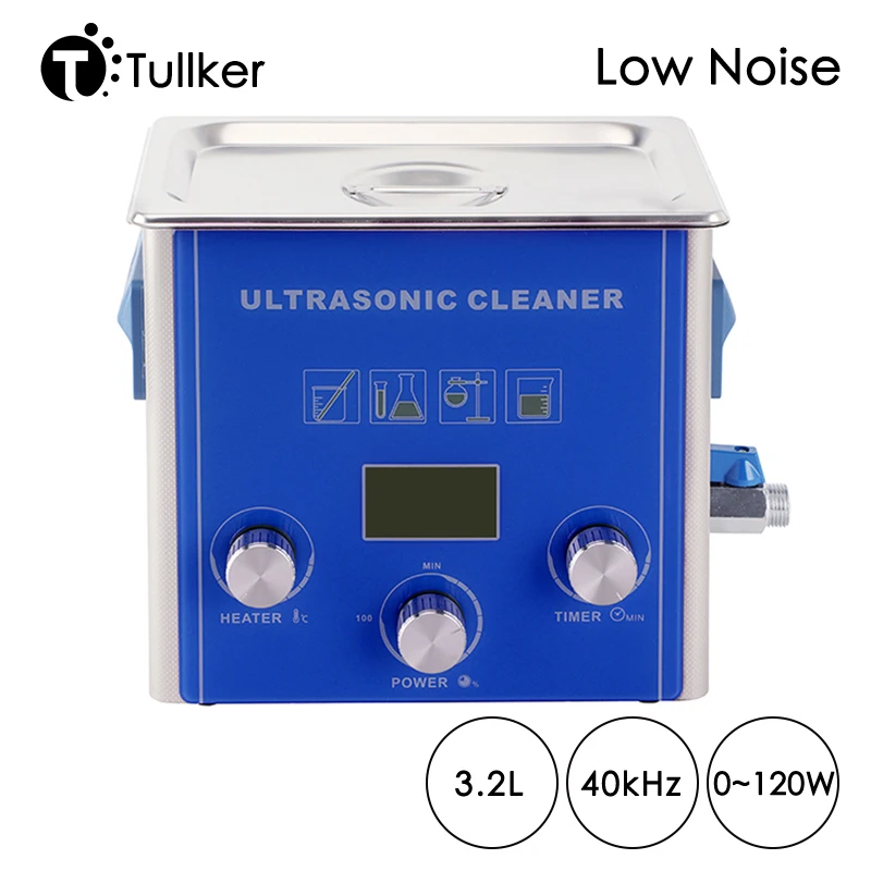 Промышленный ультразвуковой очиститель 3 2 л металлическая ультразвуковая ванна