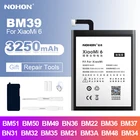 Аккумулятор Nohon BM39 BM22 BM36 BM49 BM50 BN31 BM35 BM51 для Xiaomi Mi Max 2 3 4 4C 5 5S 5X 6 6X Note 2 3