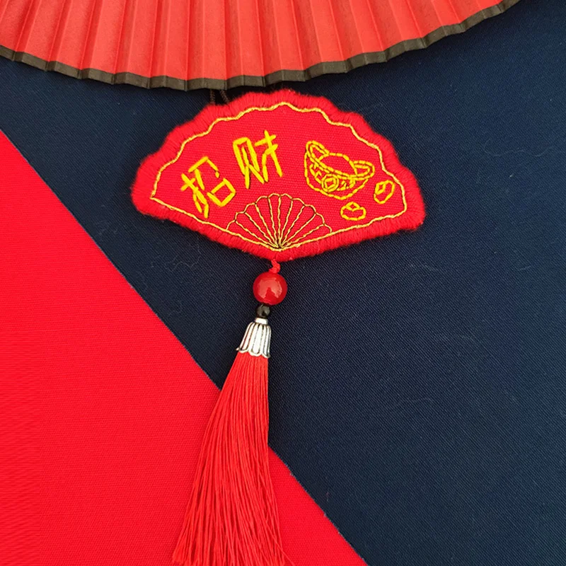 

Ping'an Fu hand embroidered DIY material bag carry on sachet lovers gift purse car hang to send boyfriend Ping'an Fu