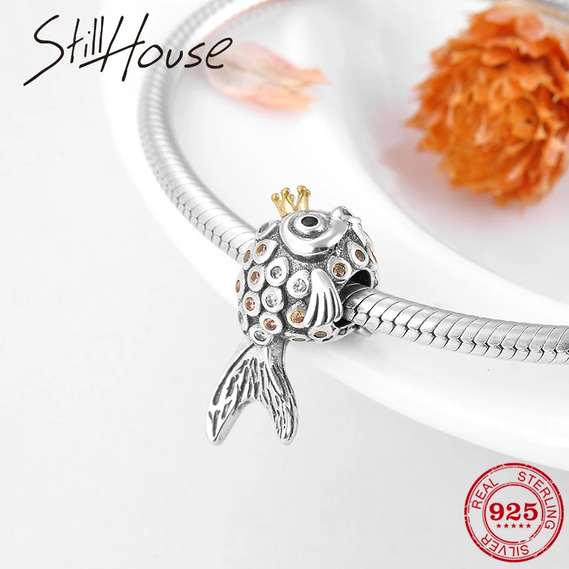 Шарм бусина из серебра 925 пробы с фианитами|Ювелирные шармы| |