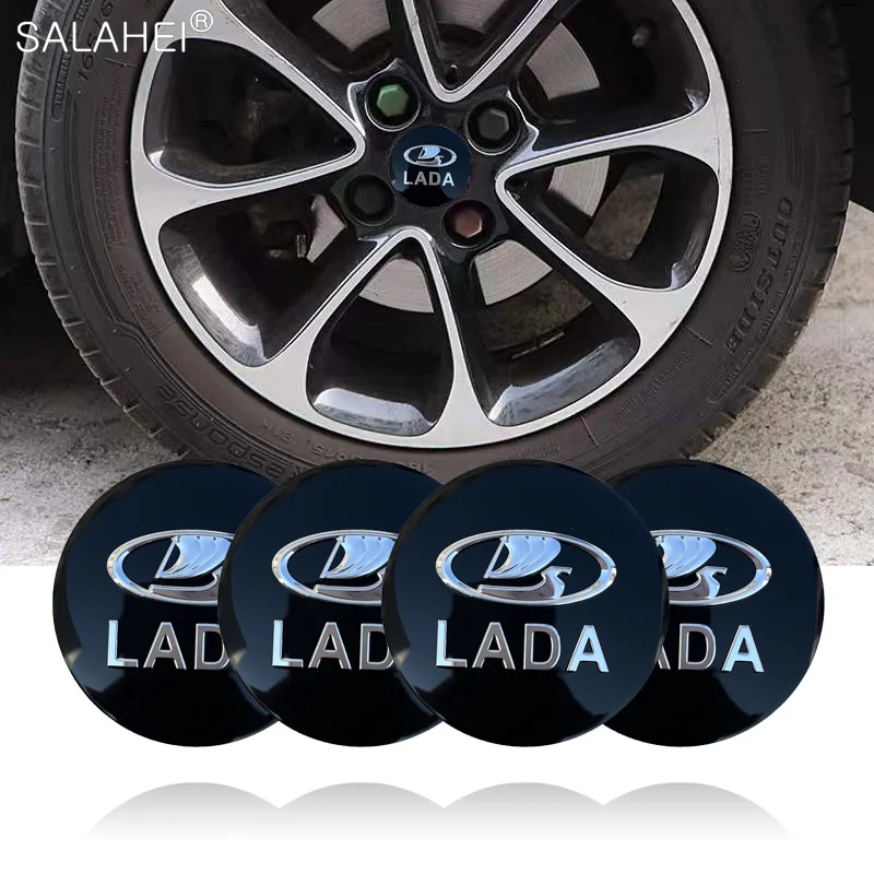 

4Pcs 56MM Car Wheel Center Hub Caps Sticker Decoration for LADA VESTA XRAY NIVA kalina priora granta ​Auto Styling Accessories