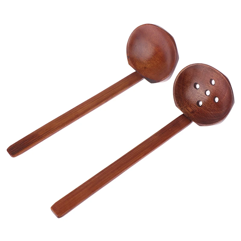 1 шт. Длинная Деревянная Ручка ложка рамен дуршлаг посуда для супа | Дом и сад