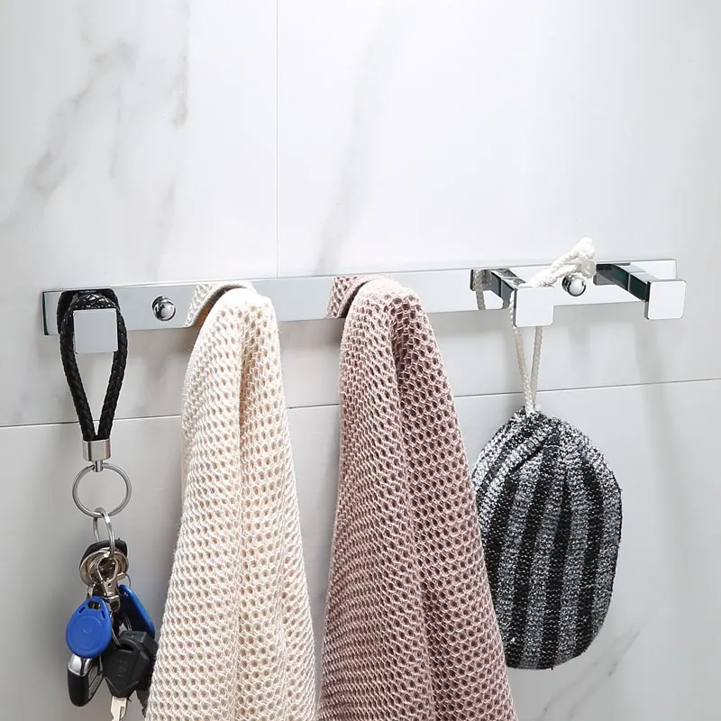 luxury square bathroom brass hardware sets towel rack paper holder toilet brush holder towel holder hook row hook activity bar free global shipping