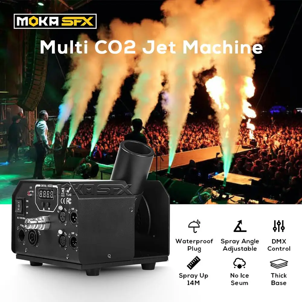 Новое поступление нельзя снимать 15 м 180 градусов регулируемая CO2 Jet Cannon DMX Co2 Machine