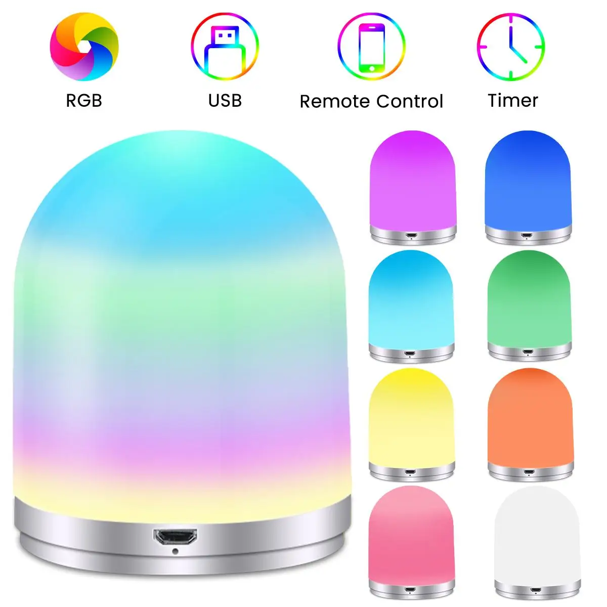 

Ночной светильник RGB светильник с USB Порты и разъёмы Перезаряжаемые светодиодный ночной Светильник для детского кормления, светильник ing из ...