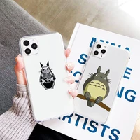 my neighbor totoro funny anime phone case transparent soft for iphone 12 11 13 7 8 6 s plus x xs xr pro max mini