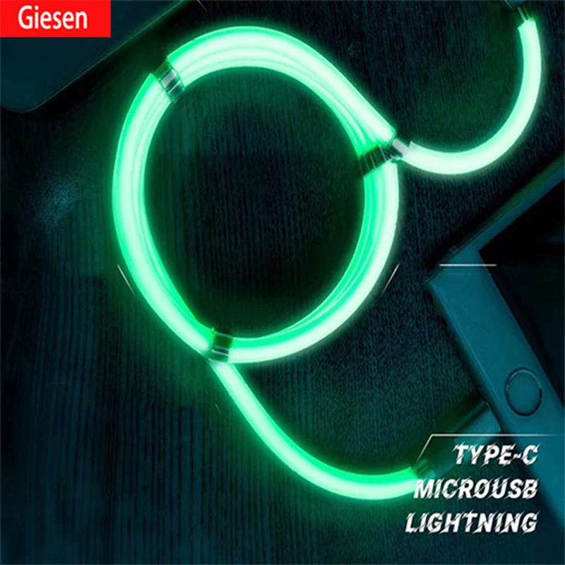Кабель Giesen для быстрой зарядки 2 4 А волшебная веревка iOS автоматически выдвижная