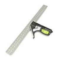precise stainless steel measuring tools aluminium combination square diy workshop hardware angle spirit level 1pcs 12 300mm