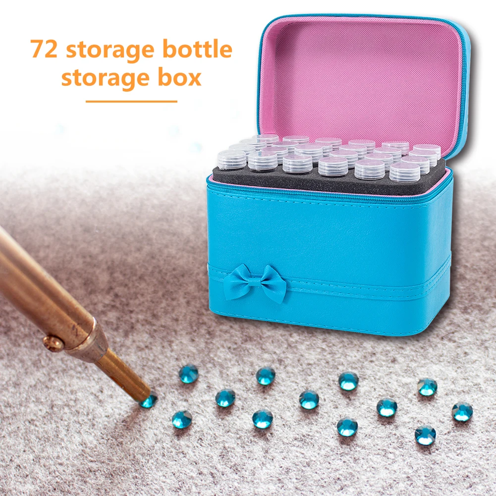 

72 Bottles Large Capacity Diamond Painting Storage Box Rhinestones Container Embroidery Tools for Painting Accessories