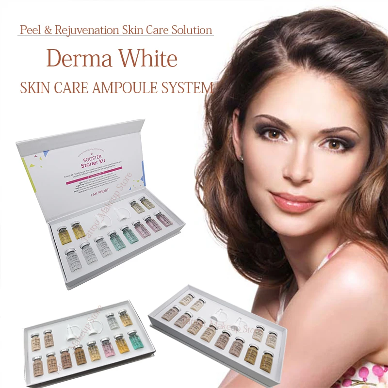 

Корейский Макияж BB крем ампулы Dermawhite сывороточный усилитель стартовый набор смешанные оттенки осветляющая основа фотокрем