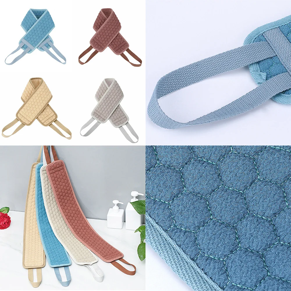 

Exfoliating Loofa Back Strap Bath Shower Body Sponge Double Sided Shower Towel Body Skin Care Rubbing Bathroom Supplies