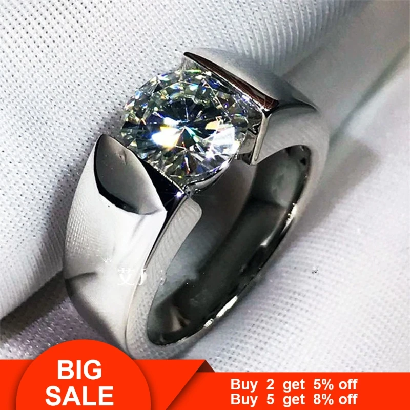 Кольцо для влюбленных из серебра 925 пробы с фианитом | Украшения и аксессуары