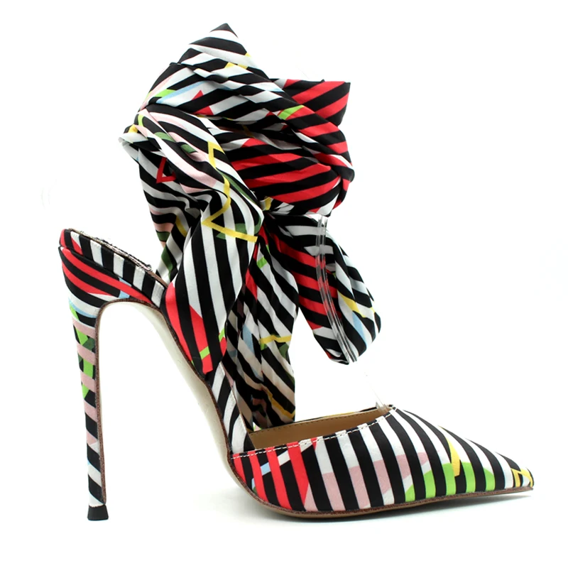 Босоножки женские на высоком каблуке шёлковые сандалии с ремешком щиколотке