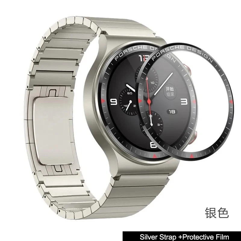 Ремешок титановый серый для Huawei Watch GT 2 Pro браслет из нержавеющей стали часов GT2 46
