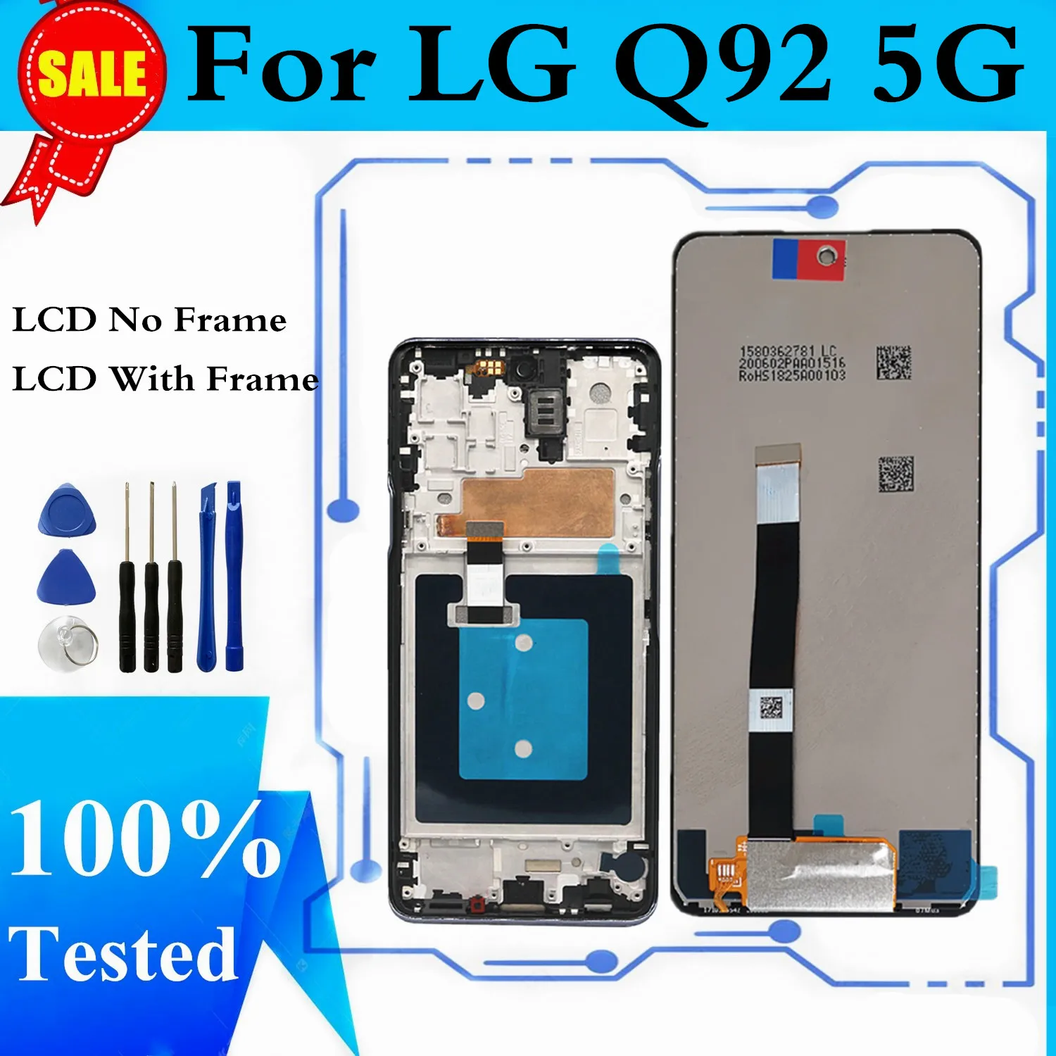 

Оригинальный ЖК-дисплей для LG Q92, запасная деталь для LG Q92, экран дисплея с бесплатными инструментами