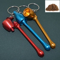 metal portable mini smoking pipe mushroom key buckle tobacco pipes for weed cigarette filter smoking accessories random color