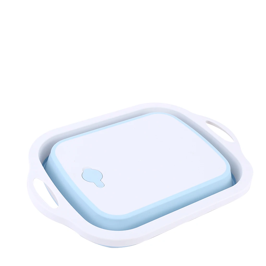

Multi-Function Folding Chopping Board Kitchen Vegetable Fruit Washing Drain Basket PP Food Chopping Plate Kitchen Accessories